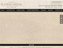 Tablet Screenshot of elcerrodental.com